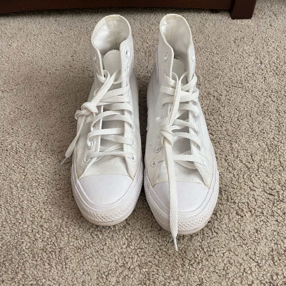 All White Limited Edition High Top Converse